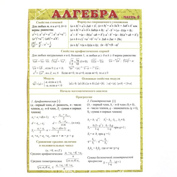 Алгебра. Часть 1